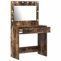 vidaXL Toaletný stolík Dymová dub 78,5 x 41 x 135 cm Kompozitné drevo