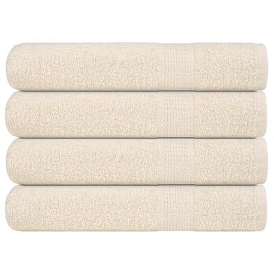 vidaXL Saunové osušky FROGN 4 ks krémové 80x200 cm 360 g/m²