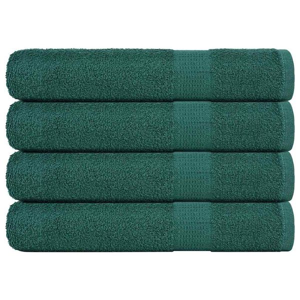 vidaXL Saunové osušky FROGN 4 ks zelené 80x200 cm 360 g/m²