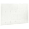 vidaXL Paraván so 6 panelmi, biely 240x180 cm oceľ