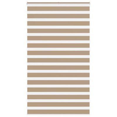 vidaXL Zebrová roleta pieskovo hnedá 125x230 cm šírka látky 120,9 cm polyester