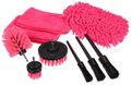 Multifunkčná súprava nástrojov na čistenie a umývanie auta CAR DETAILING PINK 9, 9 ks SIXTOL