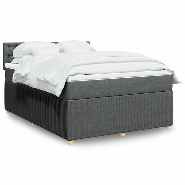 vidaXL Boxspring posteľ s matracom tmavosivá 160x200 cm látka