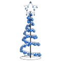 vidaXL LED vianočný stromček s ozdobami 80 LED teplá biela 120 cm