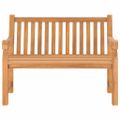 vidaXL Záhradná lavička s vankúšom 120 cm teakový masív
