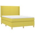 vidaXL Boxspring posteľ s matracom zelená 140x190 cm látka