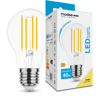 Modee LED Filament Globe A60 4,2W E27 470 lm, teplá biela, stmievateľná (ML-A60F2700K4,2WE27D)