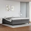 vidaXL Posteľný rám s boxspringom sivý 200x200 cm umelá koža
