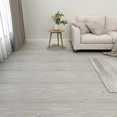 vidaXL Podlahové dosky 5,11 m² 55 pcs PVC Šedá a drevo