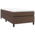 vidaXL Boxspring posteľ s matracom hnedá 100x200 cm umelá koža