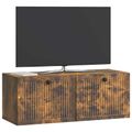 vidaXL Nástenná TV skrinka Nástenný Dymový dub 78,5 x 31 x 30 cm
