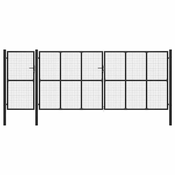 vidaXL Záhradná brána z ocele 500x200 cm antracitová