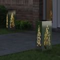 vidaXL Solárne LED svetlo na chodník 2 ks Teplá biela 18 x 18 x 50 cm
