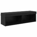 vidaXL TV nástenná skriňa 100 x 30 x 30 cm Čierny dub Kompozitné drevo