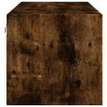 vidaXL Bočná skrinka so sklenenými dvierkami dymový dub 102x37x35 cm