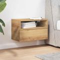 vidaXL Nástenný nočný stolík dub artisan 45x26x28,5 cm