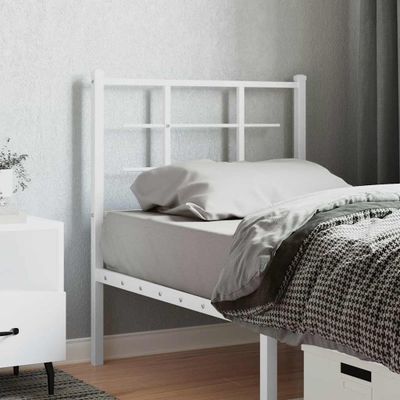 vidaXL Kovové náhradné čelo postele biele 75 cm