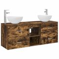 vidaXL Set kabinetov do kúpeľne 3 ks Dymový dub 49,5 x 41 x 64,5 cm