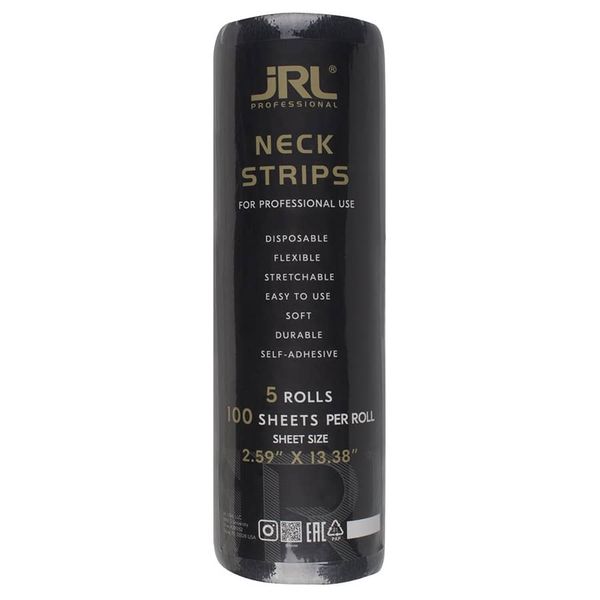 Krepové límce JRL Neck strips Black 500 ks