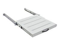 19" plne výsuvná polica hĺbka 450mm, nosnosť 30kg čierna RAL9005