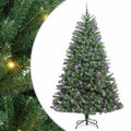 vidaXL Umelý Sklápací Vianočný Stromček Zelená 270 cm PVC a kov