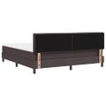 vidaXL Posteľ s pružinovým rámom Tmavohnedá 180 x 200 cm látka