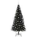 vidaXL Vianočný stromček Čierna 210 cm PVC