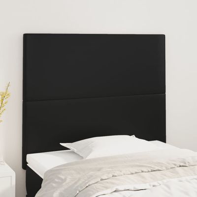 vidaXL Čelo postele čierne 80x5x118/128 cm umelá koža