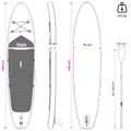 vidaXL Inflatovateľná paddle board HYDROS 335 x 76 x 15 cm Tyrkysová