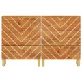 vidaXL Bočné skrinky 2 ks hnedo-čierne 60x33,5x75 cm masívne mango