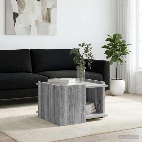 vidaXL Konferenčný stolík Sivá sonoma 50,5 x 50 x 33 cm