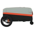 vidaXL Vozík za bicykel, čierno oranžový 30 kg, železo
