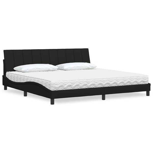 vidaXL Posteľ s matracom Hanko čierna 200x200 cm látka