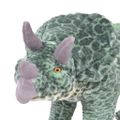 vidaXL Stojaci plyšový hračkársky dinosaurus triceratops, zelený XXL