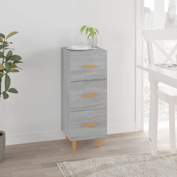 vidaXL Komoda sivý dub sonoma 34,5x34x90 cm spracované drevo