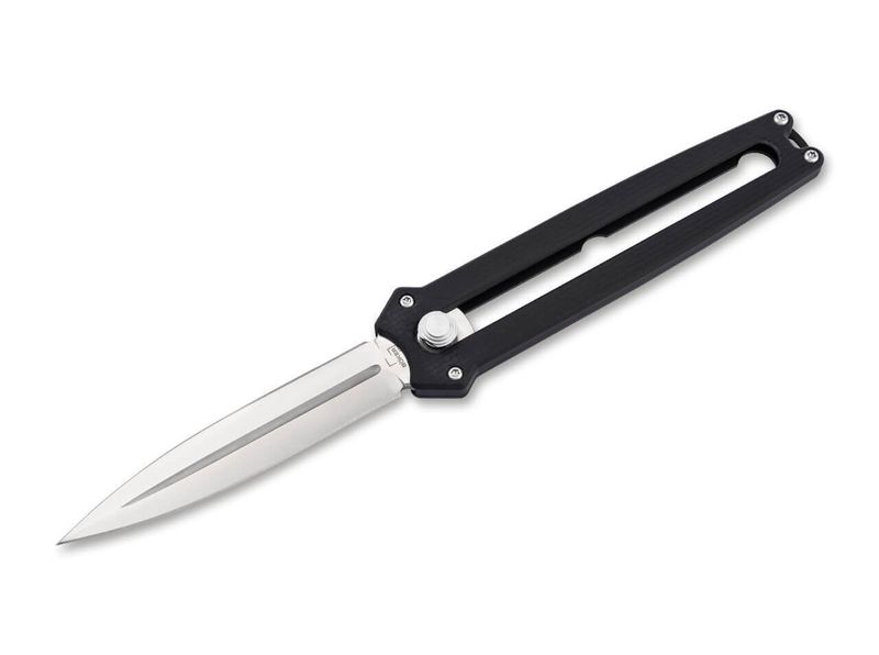 Böker Plus 01BO411 Slike vreckový nôž 7,6 cm, Satin, čierna, G10