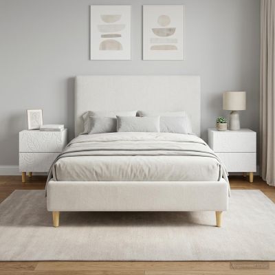 vidaXL Nočný stolík 2 ks Biela 43 x 34,5 x 48 cm Kompozitné drevo