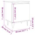 vidaXL Nočné skrinky 2 ks betónovo sivé 40x30x50 cm kompozitné drevo