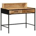 vidaXL Konzolový stôl Hnedá 100 x 55 x 89.5 cm Pevné mango drevo a kov