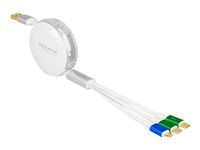 USB 3 v 1 zasúvateľný nabíjací kábel Ty