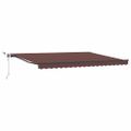 vidaXL Automaticky zaťahovacia markíza s LED burgundská 450x300 cm