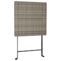 vidaXL Skladací bistro stôl sivý 55x54x71 cm polyratan