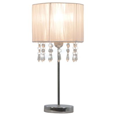 vidaXL Stolová lampa biela okrúhla E27