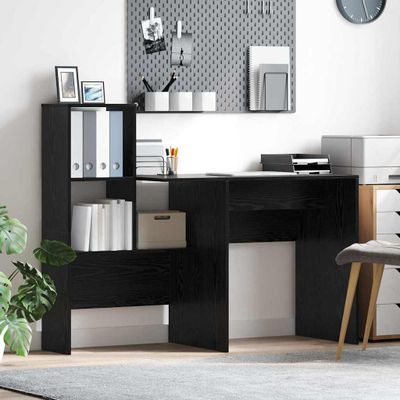 vidaXL Stôl Čierny dub 131,5 x 50 x 106,5 cm Kompozitné drevo