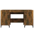 vidaXL Stôl dymový dub 140x50x75 cm spracované drevo