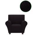 131079 vidaXL Stretch Couch Slipcover Black Polyester Jersey