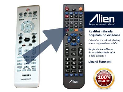 Diaľkový ovládač ALIEN Philips DVDR3400