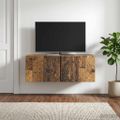 vidaXL Nástenná TV skrinka 98 x 31 cm Staré drevo Kompozitné drevo