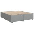vidaXL Posteľ s boxspringom a matracom a LED Svetlosivá 200 x 200 cm