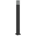 vidaXL Vonkajšia stojaca lampa so zásuvkou čierna 110 cm hliník